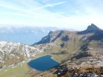 Le Sagistalsee avec le lac de Brienz en arrière plan