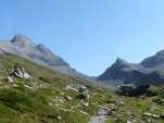 Arrivée à la cabane de Susanfe (Haute Cime à gauche)