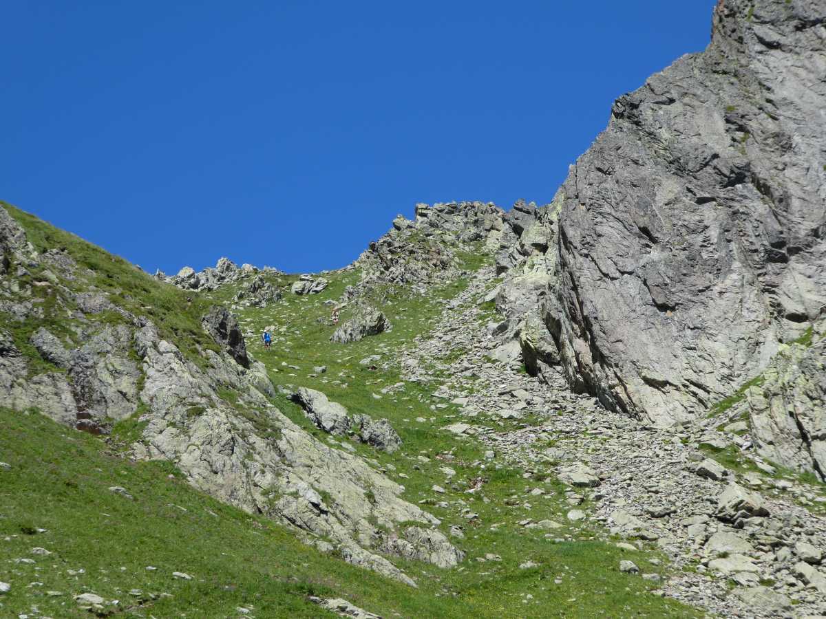 Tout prêt du Col, on voit des randonneurs