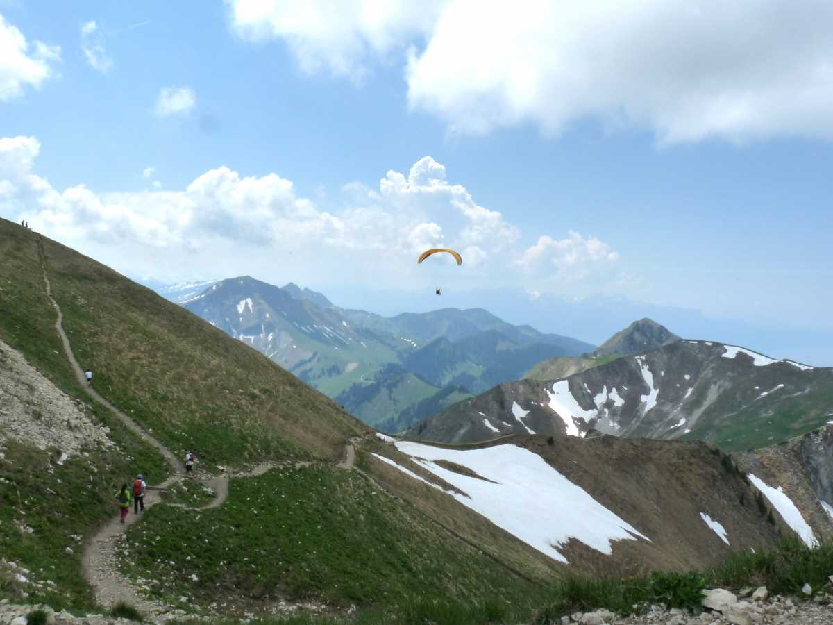 Parapente partit de la croupe du Moléson