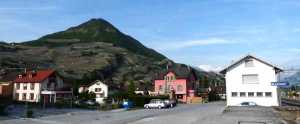 Le Châtelard vu depuis la gare de St-Léonard